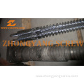 65/132 Bimetallic Hard- Chrome Conical Twin Screw and Barrel